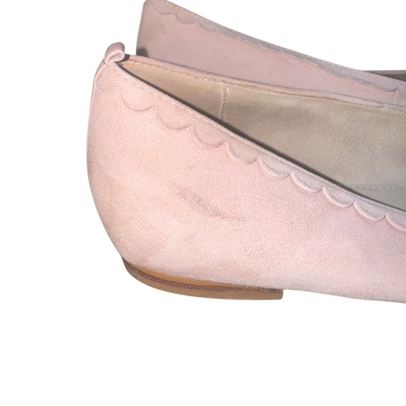 BODEN Olive Suede Ballerina Flats in Milkshake Pink EU Size 41 US Size 9.5 - Picture 11 of 16